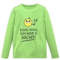 Kidsworld Langarmshirt "EGAL WAS, ICH WARS NICHT" Langarm, Basic-Passform, peppiger Aufdruck, Rundhalsausschnitt