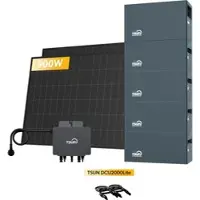 TSUN DCU2000Lite Solarspeicher für Balkonkraftwerke, mit 2 x 450W Bifaziale Solarmodule & 800W Mikro‐Wechselrichter. by Powerness - 10kWh / Standardversand