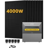 Anker SOLIX Solarbank 3 E2700 Pro, mit 8 x 500 Bifaziale Solarmodule, by Powerness - 5.4kWh / 5 x Smart Plug / Standardversand