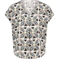 Cartoon Schlupfbluse mit V-Ausschnitt in Nature/Grey | Gr.: 40