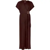 Cartoon Jumpsuit "Jumpsuit mit Schnalle", Damen, Gr. 34, EURO, braun (dunkelbraun), Obermaterial: 80% Viskose CV. 20% Leinen LI., Overalls Jumpsuit
