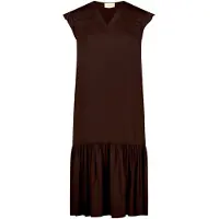 Cartoon Bodykleid "Casual-Kleid mit Flügelärmeln", Damen, Gr. 44, EURO, braun (dunkelbraun), Obermaterial: 100% Viskose CV., Kleider Bodykleid