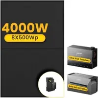 Anker Solarbank 3 E2700 Pro mit Power Dock Multisystem, mit 8 x 500 Bifaziale Solarmodule, by Powerness - 1x Smart Meter / Powerness Express (Lieferzeit: 5-14 Werktage)