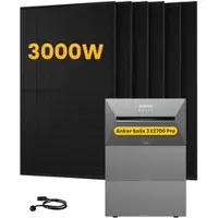 Anker SOLIX Solarbank 3 E2700 Pro, mit 6 x 500 Bifaziale Solarmodule, by Powerness - 8.1kWh / ohne Zubehör / Powerness Express (Lieferzeit: 5-14 Werktage)
