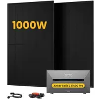 Anker SOLIX Solarbank 2 E1600 Pro All-in-One Speicher für Balkonkraftwerk, mit 2 x 500W Bifaziale Solarmodule,by Powerness - 1600Wh / ohne Zubehör / Powerness Express (Lieferzeit: 5-14 Werktage)