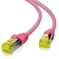 Helos Patchkabel Cat 6a S/FTP RJ45 magenta 7,5m AWG26/7 LSZH GHMT