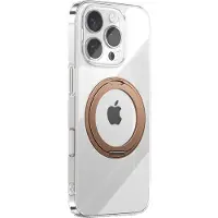 JOYROOM JR-16JL6 iPhone 16 Pro Ultra-Dünne MagSafe-kompatible Hülle mit 360° Ringhalter - Gold