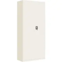 Décoshop26 - Büroschrank mit Schubladen 4 verstellbare Einlegeböden 90 x 40 x 200 cm weißer Stahl DEC024527 DEC024527