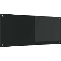vidaXL Schwarze Glasrückwand