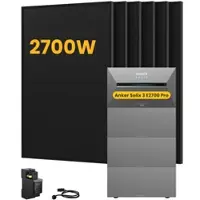 Anker SOLIX Solarbank 3 E2700 Pro Solaranlage, mit 6 x 450W Bifazialen Solarmodulen, by Powerness - 10.8kWh / 1 x Smart Meter / Selbstabholung