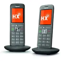 Gigaset CL660HX, Analoges/DECT-Telefon, Kabelloses Mobilteil, Freisprecheinrichtung, 400 Eintragungen, Anrufer-Identifikation, Anthrazit, Schwarz