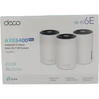 TP-LINK Deco XE75 Pro (3-pack), Weiß, Intern, Mesh-System, 670 m², FCC: