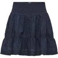 ONLY Sommerrock "ONLKATTI SHORT SKORT WVN NOOS", Damen, Gr. L (40), blau (night sky), Web, Obermaterial: 100% Baumwolle, unifarben, kurz, Röcke Sommerrock, Baumwolle