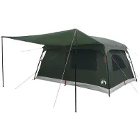 vidaXL Familienzelt 14 Personen Olivegrün Polyester und Stahl