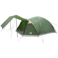 vidaXL Hütten-Zelt mit Dach Grün 8-Personen Polyester und Stahl