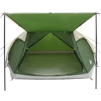 vidaXL Hütten-Zelt 8 Personen Grün Polyester und Stahl