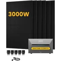 Anker SOLIX Solarbank 3 E2700 Pro, mit 6 x 500 Bifaziale Solarmodule, by Powerness - 2.7kWh / 5 x Smart Plug / Selbstabholung
