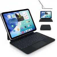 Decoded Magnetische iPad Tastatur mit Trackpad & Hintergrundbeleuchtung, Bluetooth für iPad 11'' (A16, 2025) & 10,9'' (2022), USB-C, QWERTY - Schwarz