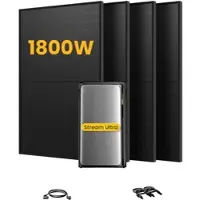 EcoFlow Stream Ultra, All-in-One Speicher für Balkonkraftwerke, mit 4 x 450 Bifaziale Solarmodule, by Powerness - Stream Ultra | 1920Wh / ohne Zubehör / Standardversand