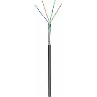 Usorteret CAT6 Outdoor Netzwerkkabel, S/FTP, AWG 23/1 (Starrleiter), 305 Meter, Schwarz, CCA (DC-OUT-SFTP6CCA-305S)
