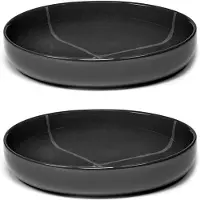 Serax - Zuma tiefer Teller by Kelly Wearstler, Ø 20,5 cm, Pacific / grau (2er-Set)