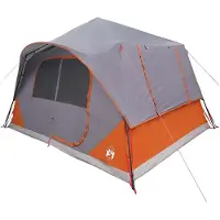 vidaXL Sofort Zelt mit Dach Grau und Orange 365 x 380 x 200 cm