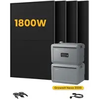 Growatt NEXA 2000 All-in-One Speicher für Balkonkraftwerke, mit 4 x 450W Bifaziale Solarmodule,by Powerness - NEXA 2000 + Erweiterungsakku | 4096Wh / Selbstabholung