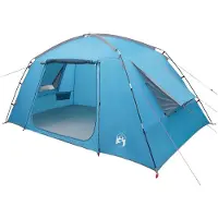 vidaXL Hütten-Zelt mit Dach Blau 400 x 210 x 180 cm Polyester