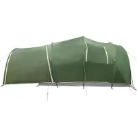 vidaXL Tunnelzelt 370 x 275 x 210 cm Grün Polyester und Stahl