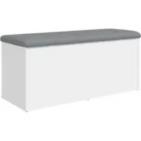 Décoshop26 - Weiße Aufbewahrungsbank 102 x 42 x 45 cm Holzwerkstoff weiß DEC024707 DEC024707