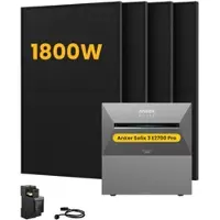 Anker SOLIX Solarbank 3 E2700 Pro, mit 4 x 450 Bifaziale Solarmodule, by Powerness - 5.4kWh / 1 x Smart Meter / Powerness Express (Lieferzeit: 5-14 Werktage)
