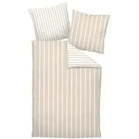 Janine Mako-Satin Bettwäsche modern classic Bettbezug einzeln 155x200 cm naturell