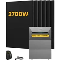 Anker SOLIX Solarbank 3 E2700 Pro Solaranlage, mit 6 x 450W Bifazialen Solarmodulen, by Powerness - 8.1kWh / 1 x Smart Meter / Selbstabholung
