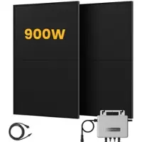 EcoFlow Balkonkraftwerk Set, 890/1000Wp Bifaziale Solarmodule, 800W Wechselrichter, Powerness - 2 x 450Wp Bifaziale Full Black / mit Stream AC pro 1920Wh & Smart Meter / Selbstabholung
