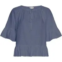 MSCH Copenhagen Damen Blusen Mschviana Ginia 2/4 Top - Blauw - Größe XS