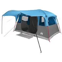 vidaXL Tunnelzelt mit Dach Blau 427 x 305 x 205 cm Polyester und Stahl