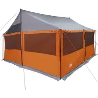 vidaXL Familienzelt Grau und Orange 450 x 400 x 265 cm