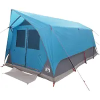 vidaXL Tunnelzelt 6 Personen Blau Polyester und Stahl