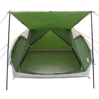 vidaXL Hütten-Zelt mit Dach Grün 6-Personen Polyester und Stahl