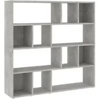 Décoshop26 - Bücherregal mit viel Stauraum 105 x 24 x 102 cm Holzwerkstoff Farbe Betongrau DEC030705