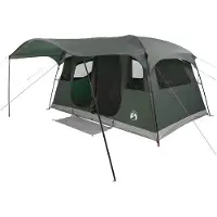 vidaXL Tunnelzelt Olivegrün 366 x 244 x 198 cm Polyester und Stahl
