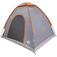 vidaXL Campingzelt mit Dach Grau und Orange 190 x 140 x 105 cm