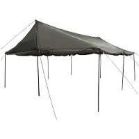 vidaXL Familienzelt Braun grau 600 x 400 x 268 cm Polyester und Stahl