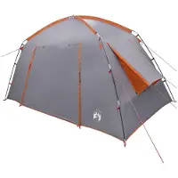 vidaXL Hütten-Zelt Grau und Orange 300 x 210 x 156 cm Polyester