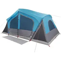 vidaXL Hütten-Zelt Blau 10-Personen Polyester und Stahl