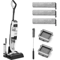 4Swiss VC024 Clean Booster Wischsauger Kabellos Nass & Trockensauger 15000 Pa - Akkusauger mit Wischfunktion Selbstreinigung Smart Saugwischer