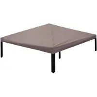 vidaXL Pavillon Abdeckung Taupe 300 x 300 cm Polyester und Stahl