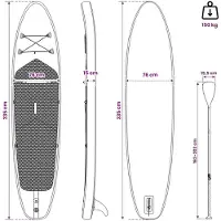vidaXL Aufblasbares Stand Up Paddle Board HYDROS 335 x 76 x 15 cm für