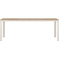 Furnlux Classic FURNLUX Esstisch Für Den Aussenbereich Etna Braun Und Beige 90cm / Hauptfarbe: Braun / Abmessungen: 90 x 210 x 74 cm