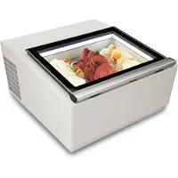 CombiSteel Tischmodell Eisvitrine WEISS ÖFFNET AUF DER BEDIENSEITE